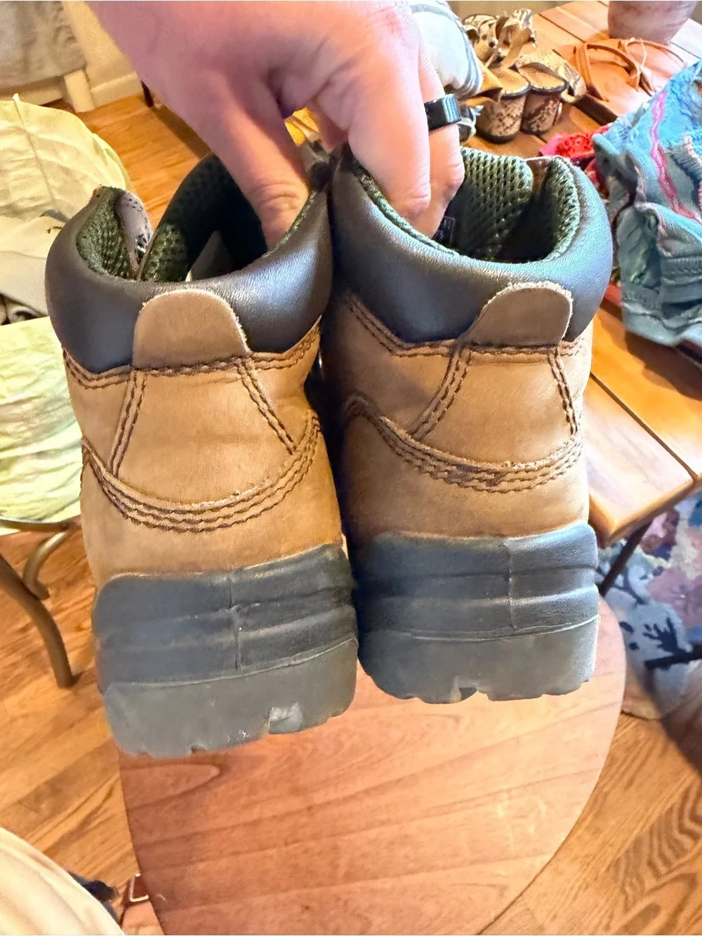 Red Wing Shoes Tan and Green Women's Lace-Up Boots
